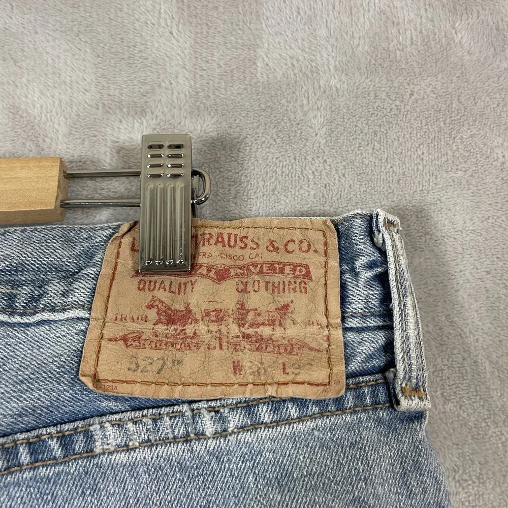 Vtg Levis 527 Jeans Mens 36x32 Distressed Faded Y2K 2000s 2005 Low Rise Boot Fit